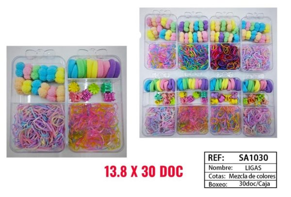 Set-de-Ligas-con-Piojitos-paquete.jpg Set de Ligas Colets con Ganchitos Piojitos para Cabello de Colores