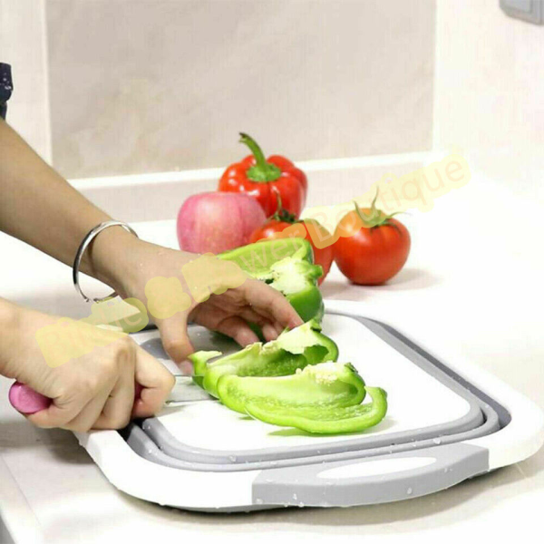 Tabla de Picar y Escurridor Plegable Multifucional 2 en 1