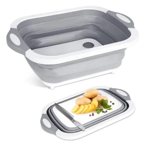 Tabla de Picar y Escurridor Plegable Multifucional 2 en 1