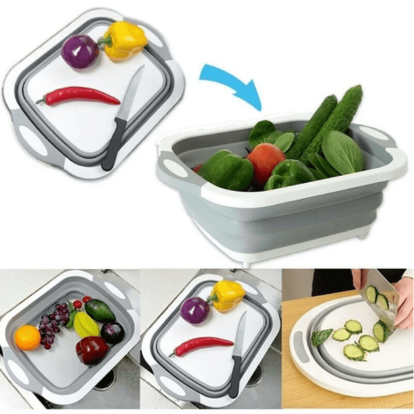Tabla de Picar y Escurridor Plegable Multifucional 2 en 1