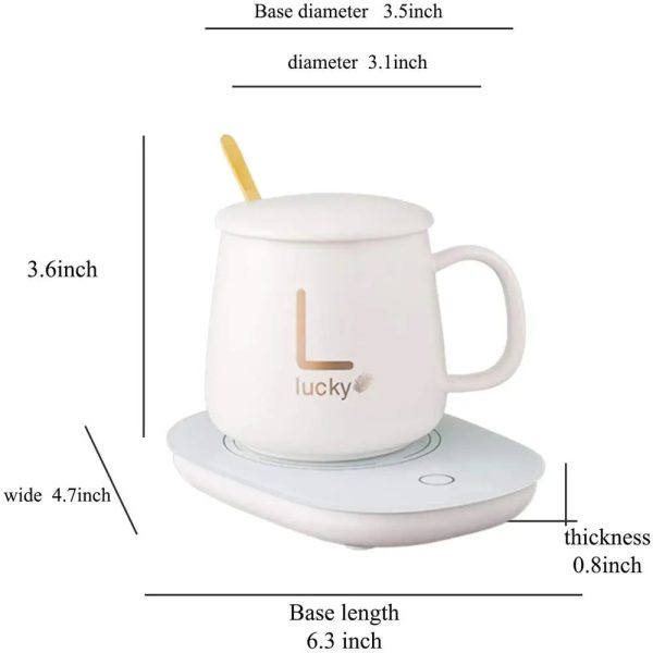 Taza de Ceramica con Calentador Eléctrico Inteligente
