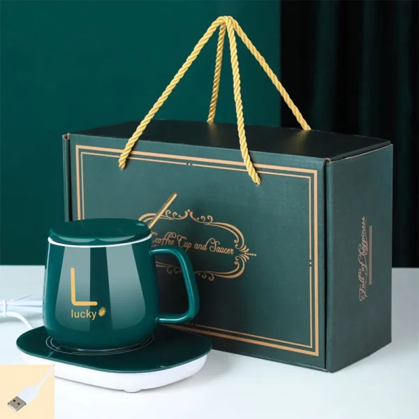 Taza de Ceramica con Calentador Eléctrico Inteligente