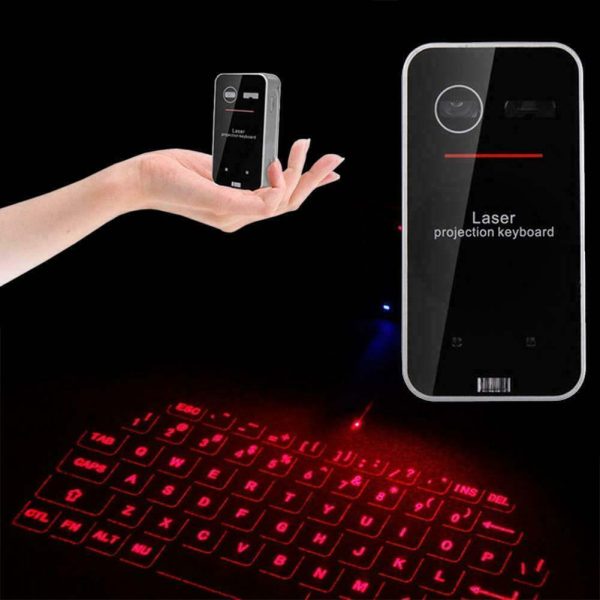 Teclado-proyeccion-laser-tamano-de-una-mano.jpg Teclado - Mouse virtual de Proyeccion Laser inalambrico con Conexion Bluetooth