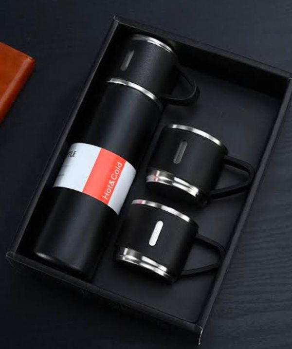 Termo-De-Acero-Inoxidable-Con-Doble-Taza-negro.jpg Termo De Acero Inoxidable Con 3 Tazas
