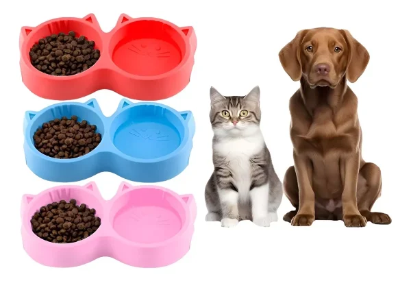 comedor-perro-1.webp Plato de Comida para Mascotas con Doble Compartimiento y Orejitas