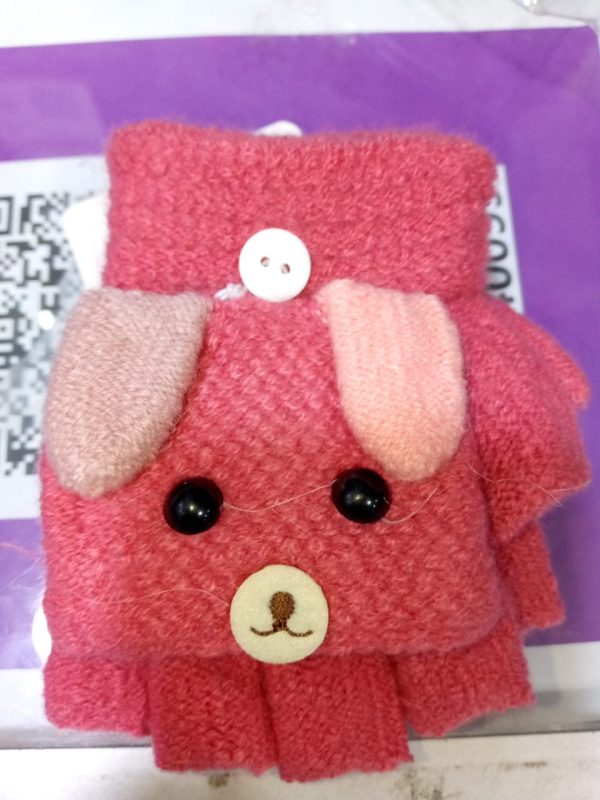 Guantes Medio Dedo con Dibujos y Orejitas