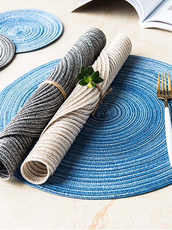 Manteles Individuales Elegantes Redondos Trenzados