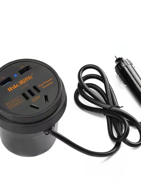 Inversor de corriente portátil para automóvil, con 12v-24V dc de entrada y dc 110V-220v de salida con una potencia de 150W