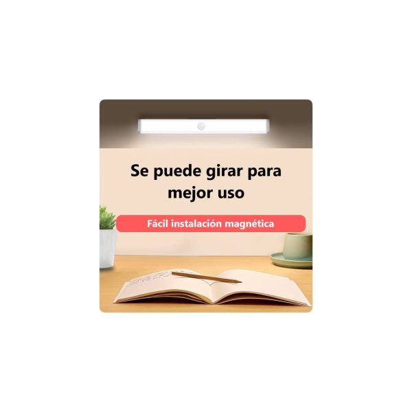 Lámpara LED cilíndrica Recargable con Sensor de Movimiento