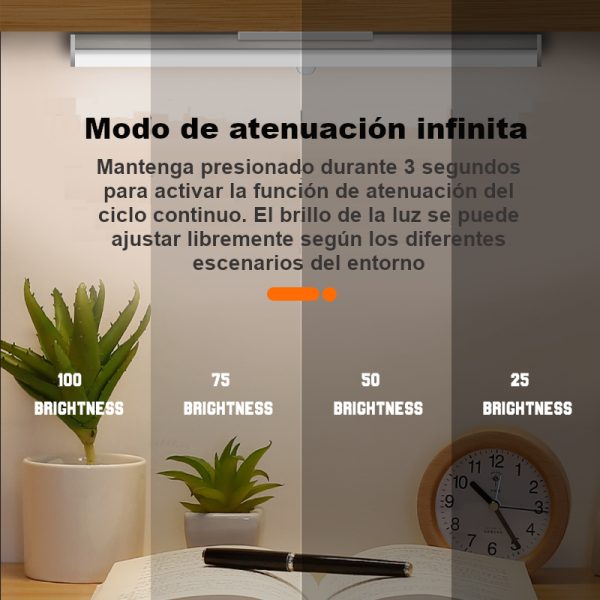 Lámpara LED cilíndrica Recargable con Sensor de Movimiento