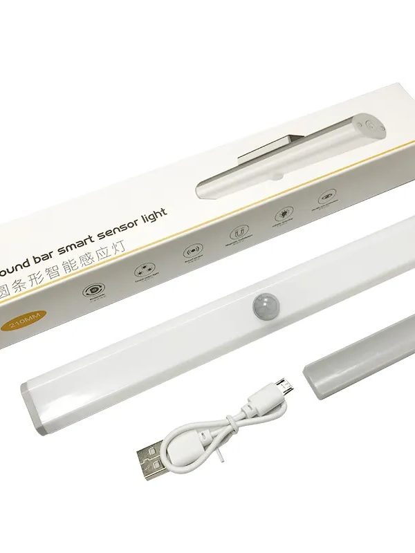 Lámpara LED cilíndrica Recargable con Sensor de Movimiento