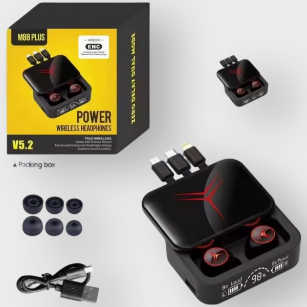 microfono88-9.png Audífonos Inalámbricos Cargador M88 Plus