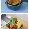Set de 6 Escurridores multifuncional para limpiar, drenar y almacenar frutas y verduras