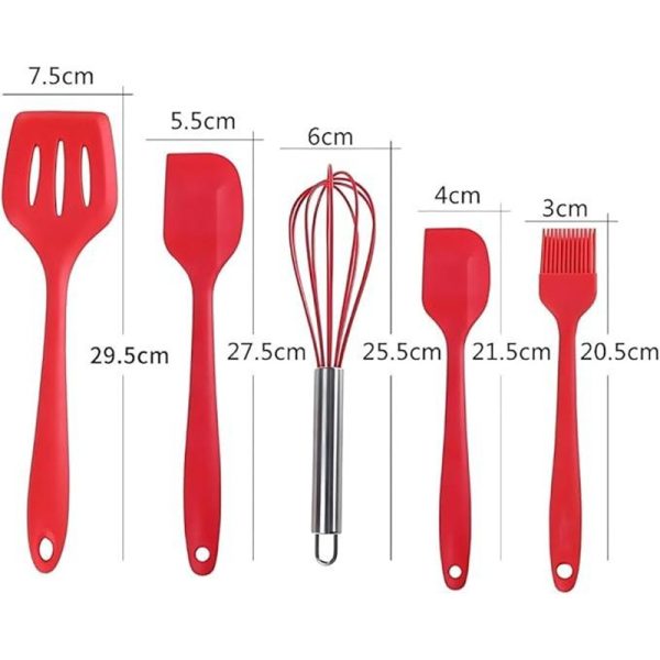 Set de Utensilios de silicona para cocina 5pz
