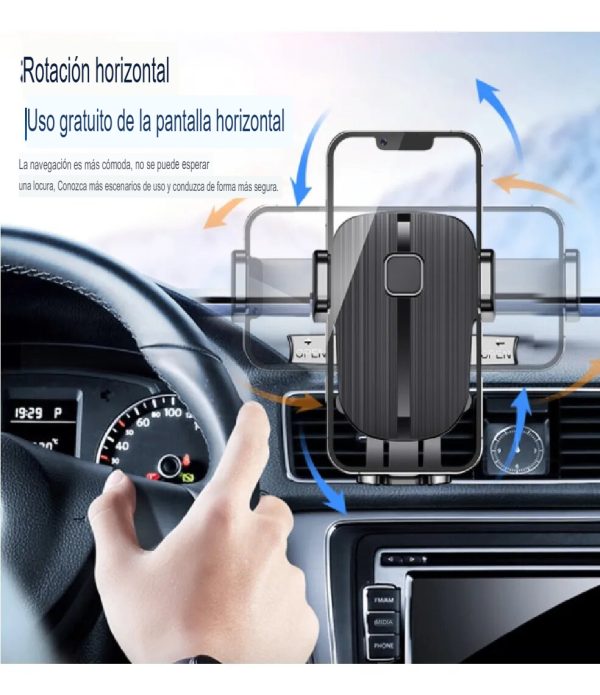 Soporte Celular Auto 60250A Rejilla Ventilación Giratorio 360°