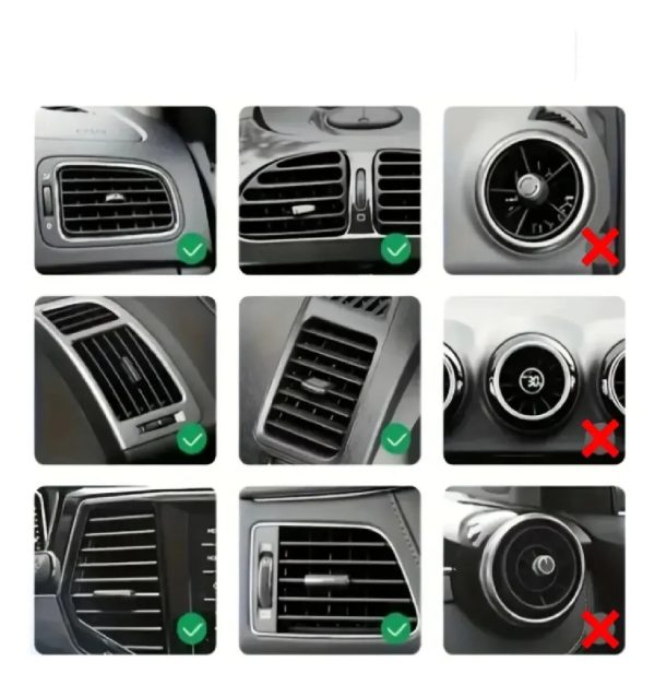 Soporte Celular Auto 60250A Rejilla Ventilación Giratorio 360°