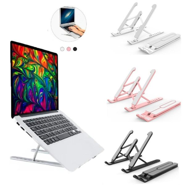 Soporte Plegable Portatil Ajustable de Plastico ABS Para Tablet o Laptop