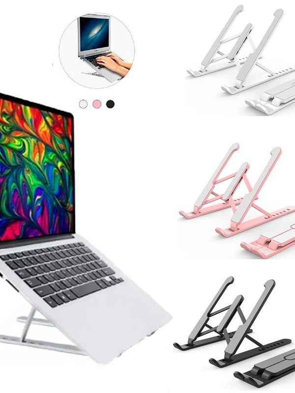 Soporte Plegable Portatil Ajustable de Plastico ABS Para Tablet o Laptop