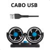 Ventilador Doble 360 grados Graduable Portatil para Automoviles y Escritorio