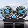Ventilador Doble 360 grados Graduable Portatil para Automoviles y Escritorio