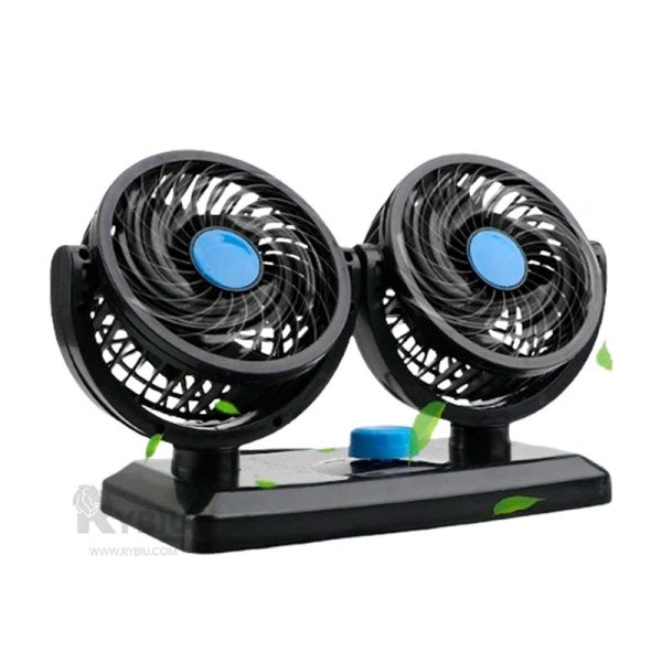 Ventilador Doble 360 grados Graduable Portatil para Automoviles y Escritorio