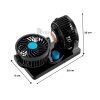 Ventilador Doble 360 grados Graduable Portatil para Automoviles y Escritorio