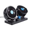 Ventilador Doble 360 grados Graduable Portatil para Automoviles y Escritorio