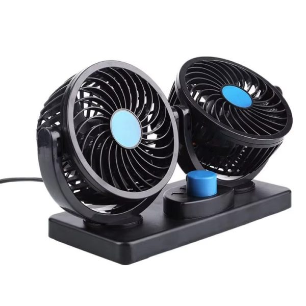 Ventilador Doble 360 grados Graduable Portatil para Automoviles y Escritorio