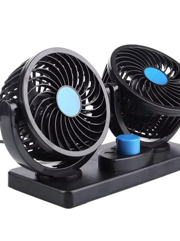 Ventilador Doble 360 grados Graduable Portatil para Automoviles y Escritorio