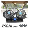 Ventilador Doble 360 grados Graduable Portatil para Automoviles y Escritorio