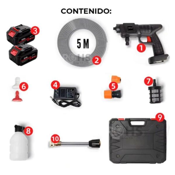 Hidrolavadora-portal-doble-bateria-6.jpg Hidrolavadora Inalámbrica 360Vf Portátil con Doble Batería