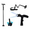 Bastón Plegable con Luz LED Ajustable y Base Pivotante